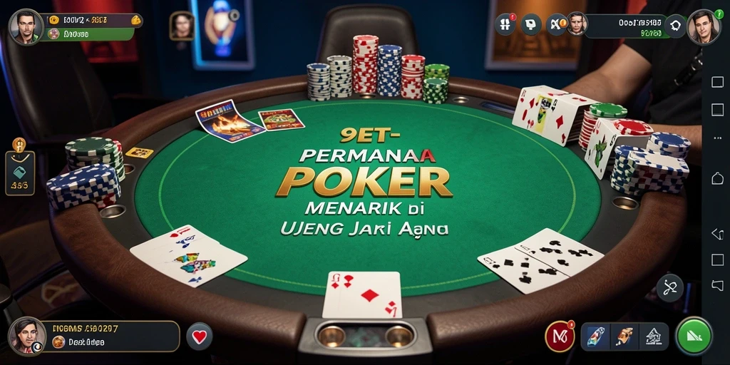 Tampilan gameplay Poker yang mengasyikkan dan interaktif.