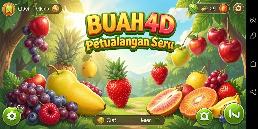 Tampilan menarik dengan gameplay mencocokkan buah-buahan.