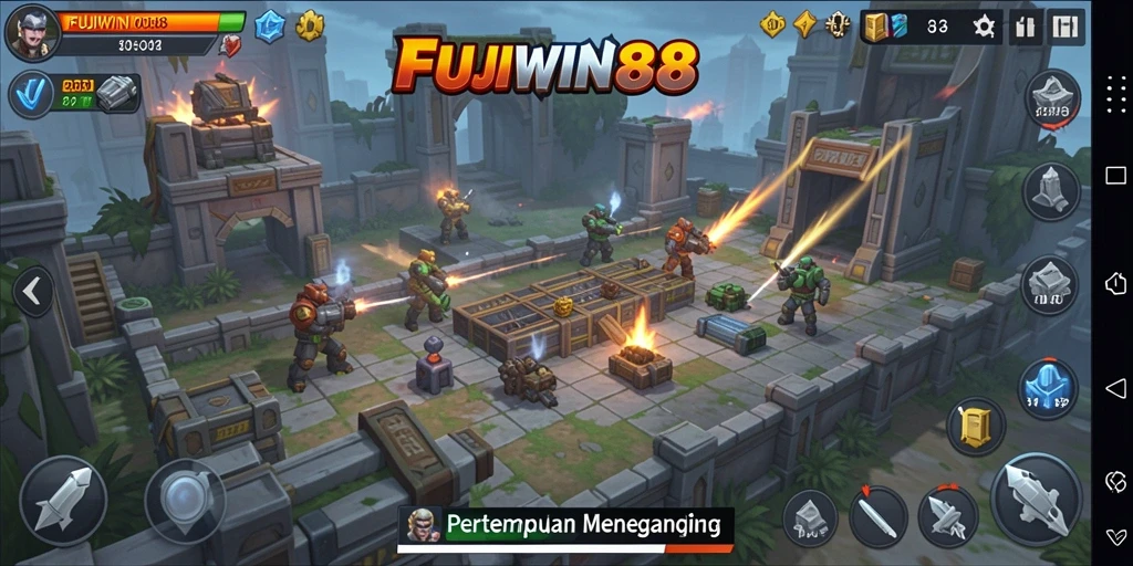 Tampilkan gameplay seru FUJIWIN88 dalam Tower Defense.
