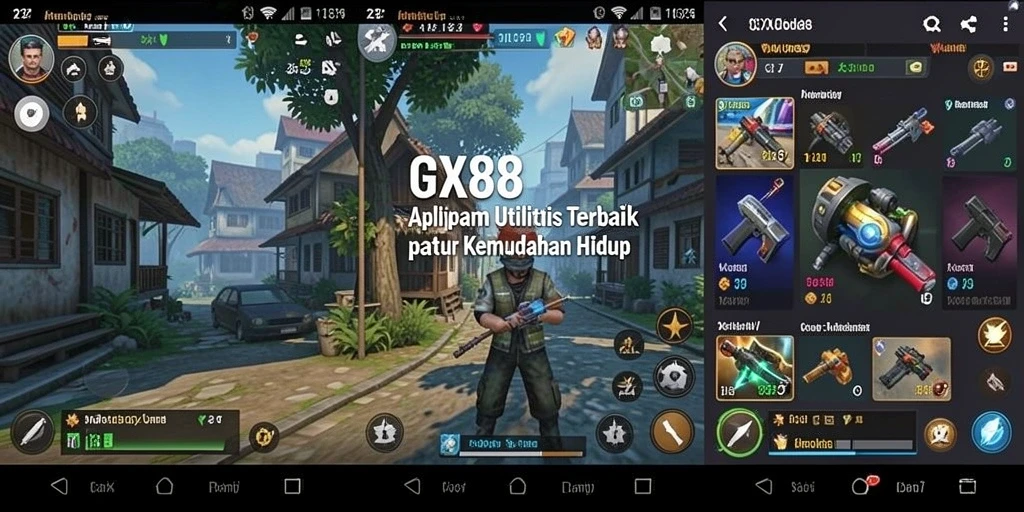 Tampilan antarmuka GX88 yang sederhana dan fungsional.