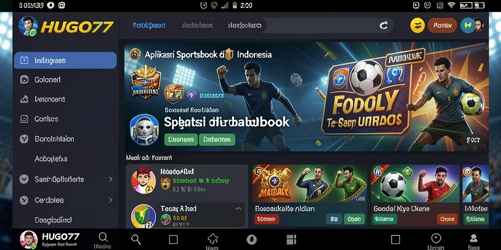 Screenshot utama HUGO77 menampilkan fitur taruhan yang interaktif dan menarik.