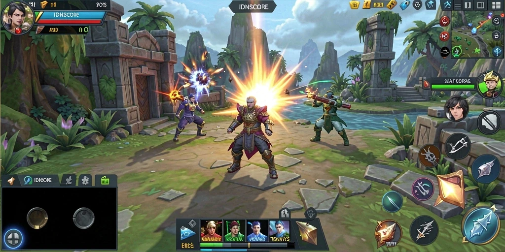 Tampilan gameplay <strong>IDNSCORE</strong> yang menarik dan interaktif.