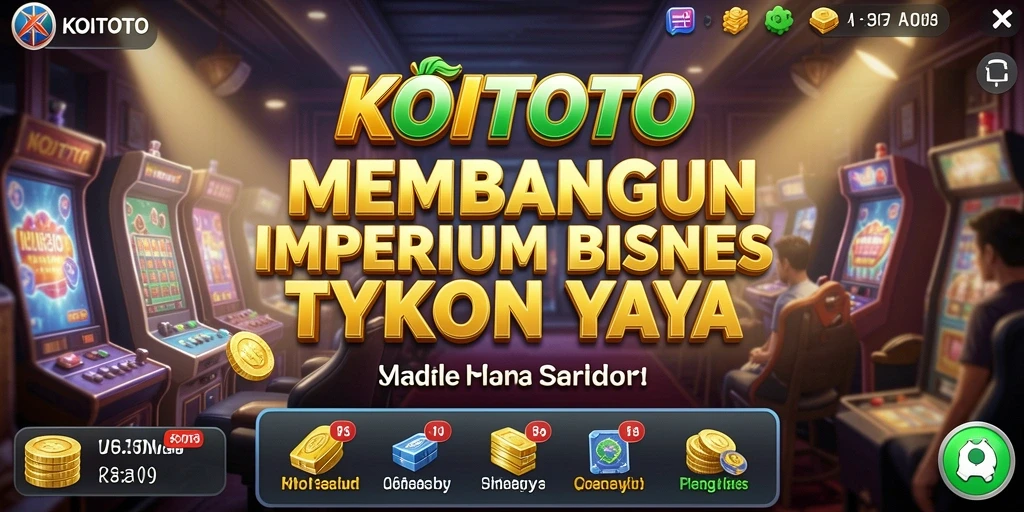 Tampilan menarik gameplay KOITOTO dengan pengelolaan bisnis yang seru.