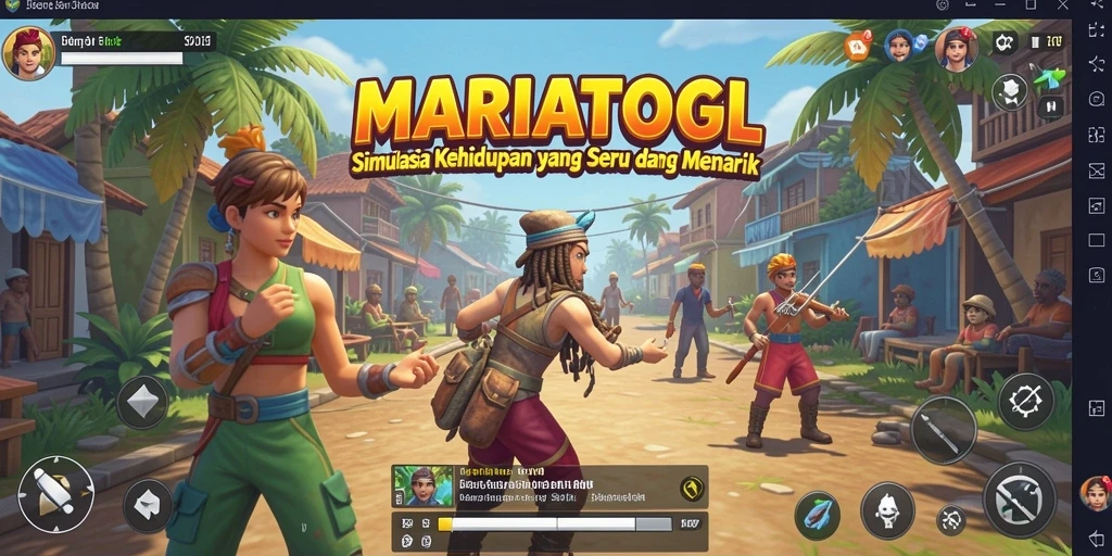 Screenshot gameplay MARIATOGL yang menunjukkan interaksi karakter.
