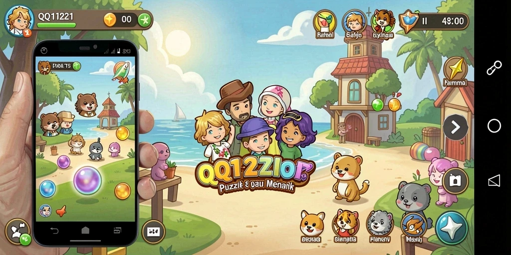 Tampilan gameplay QQ1221 yang seru dan menantang.
