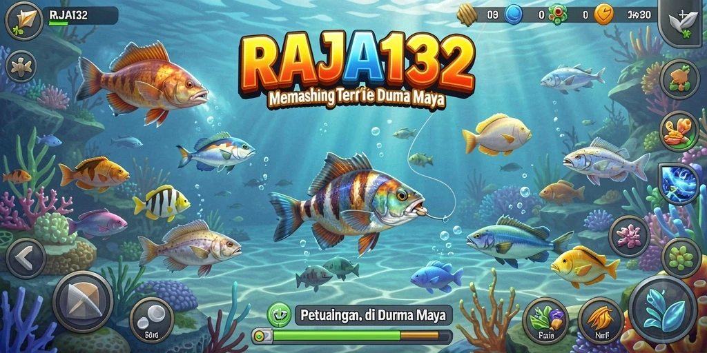 Gameplay <strong>RAJA132</strong> yang mendebarkan saat memancing di laut.