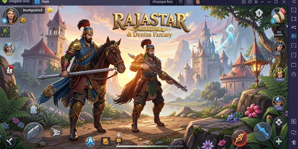 Menampilkan gameplay menakjubkan dari RAJASTAR di dunia fantasy.