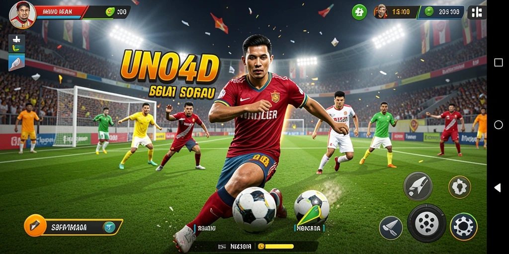 Tangkapan layar <strong>UNO4D</strong> menunjukkan gameplay olahraga yang menegangkan.