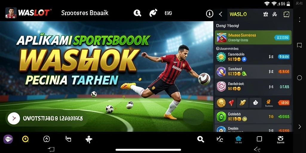 Tangkapan layar utama dari gameplay Sportsbook yang menarik dan interaktif.